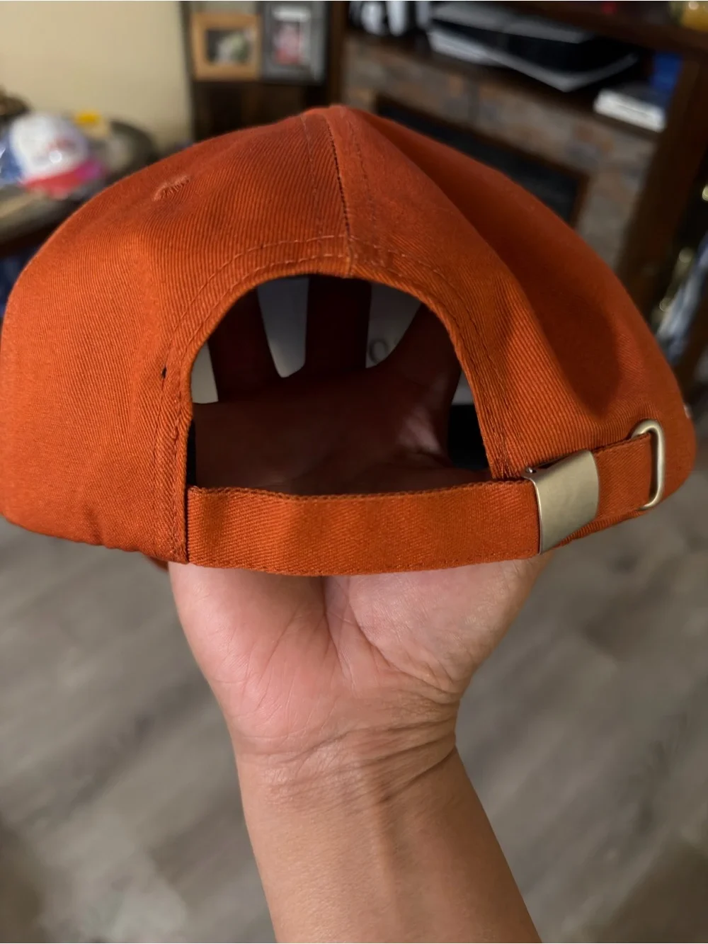 She Darc Sport Orange Cap with White Wolf Emblem